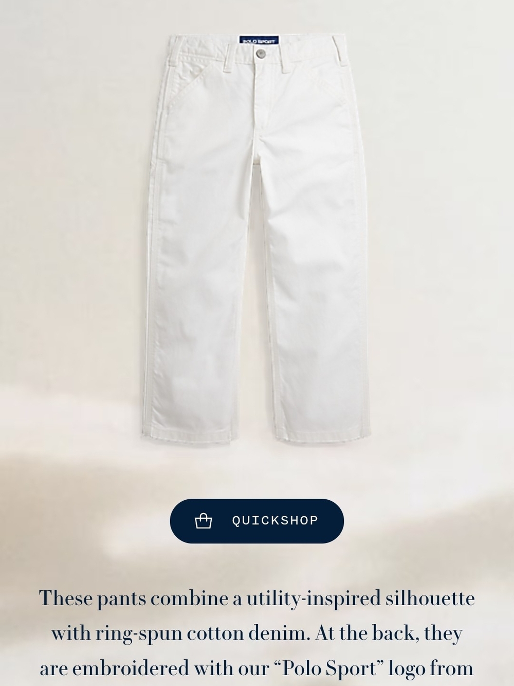 Ralph Lauren Polo Dungaree Fit Carpenter Jean, Size 6
